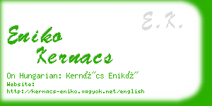 eniko kernacs business card